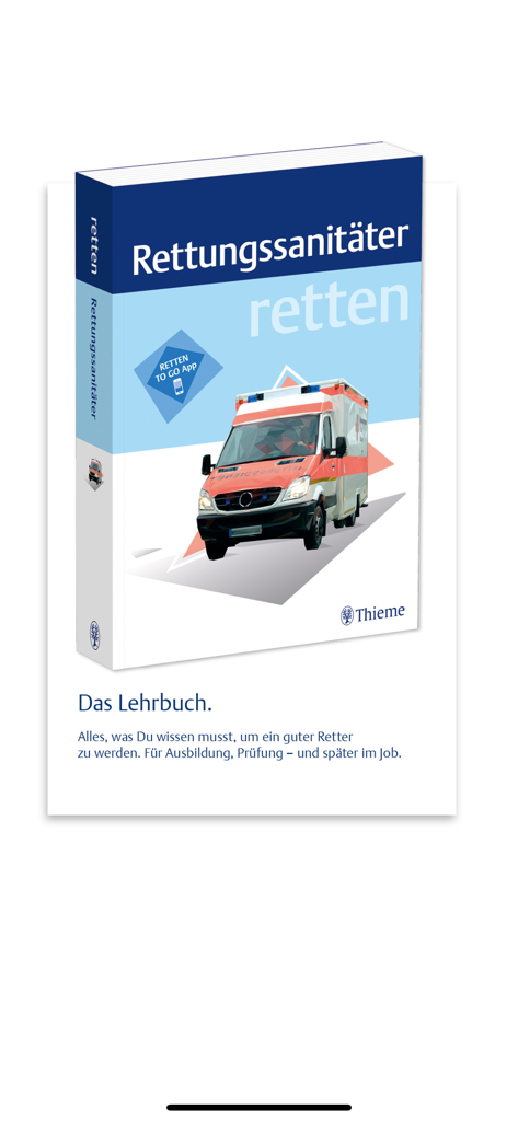 Rettungssanitaeter retten medical textbook by Thieme publisher for paramedic training