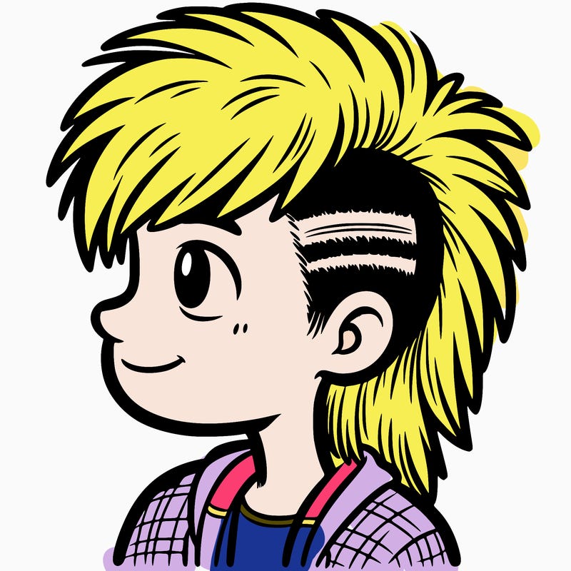 boy with mullet