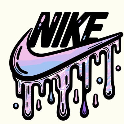 dripping nike logo