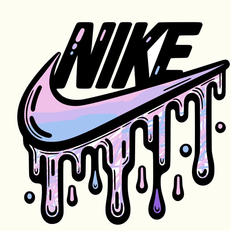 dripping nike logo