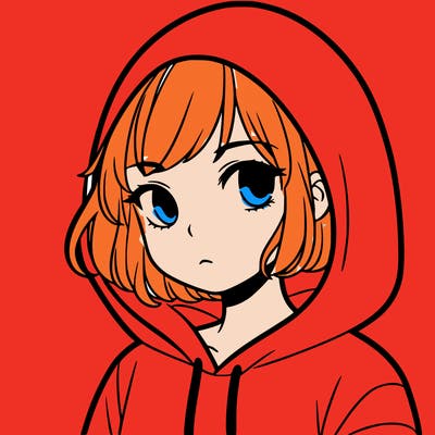 girl with short hair in hoodie