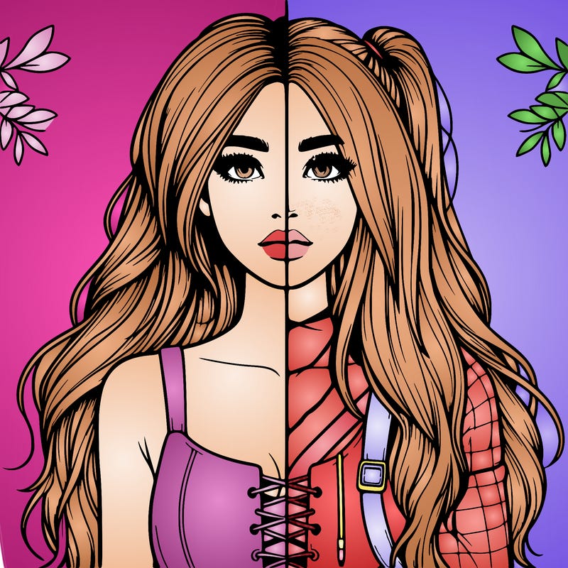 realistic girl split