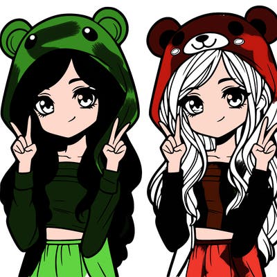 teen girl in animal costume