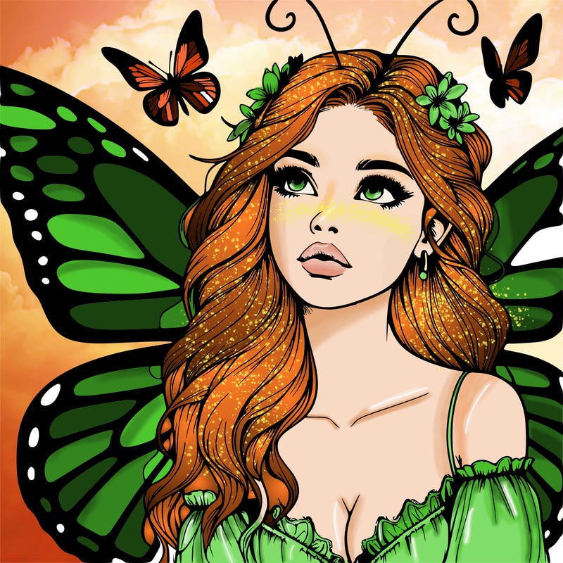 butterfly fairy realistic girl