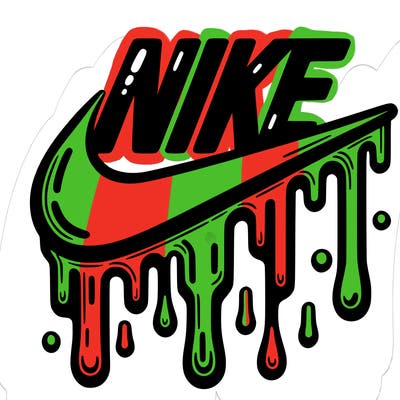 dripping nike logo