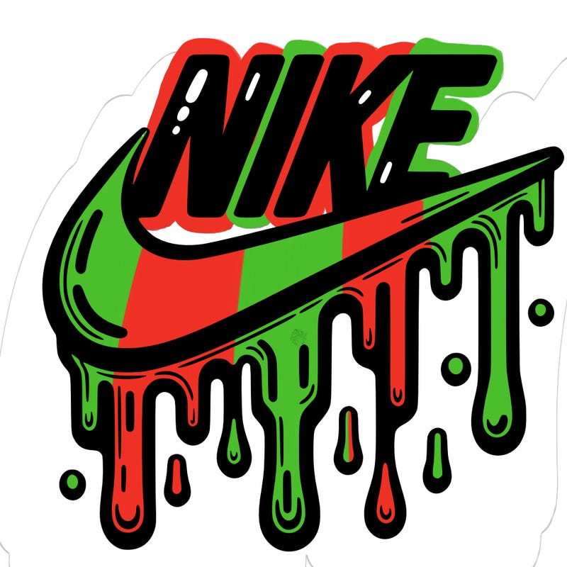 dripping nike logo