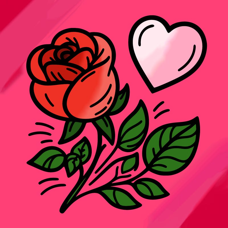 rose and heart