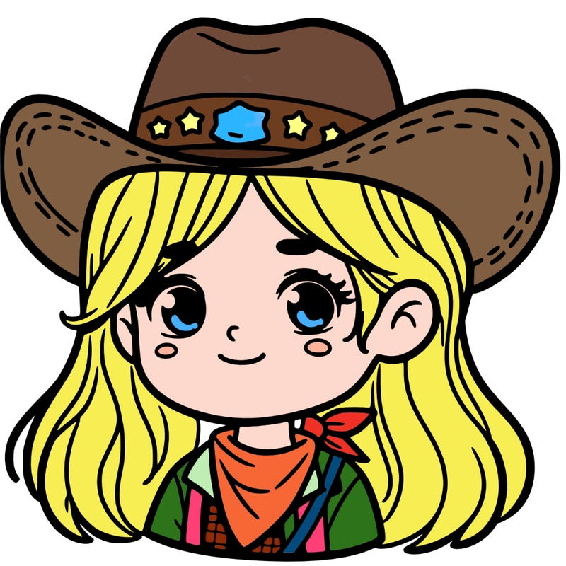 girl with cowboy nat