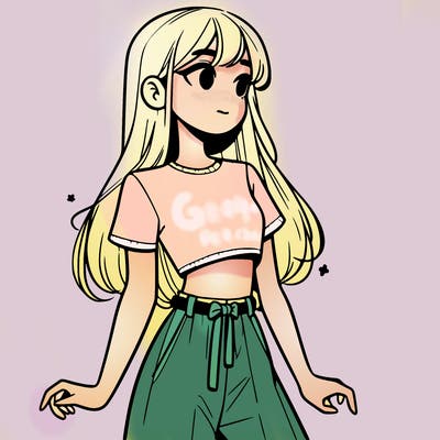 girl in a cute crop top