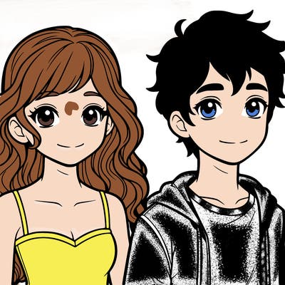 teenage girl and boy