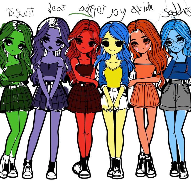 a group of girls realistic