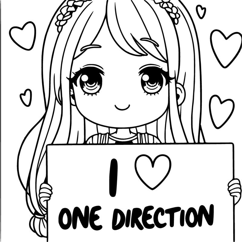 girl holding a sign that says i love one direction