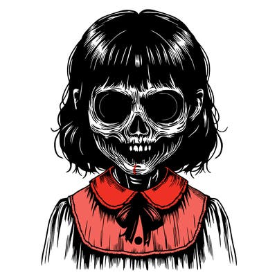 realistic creepy girl