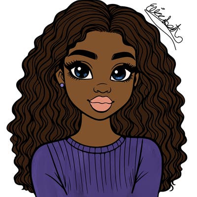 pretty young black girl- detailed