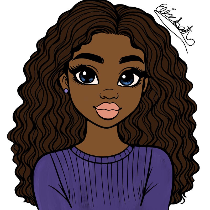 pretty young black girl- detailed