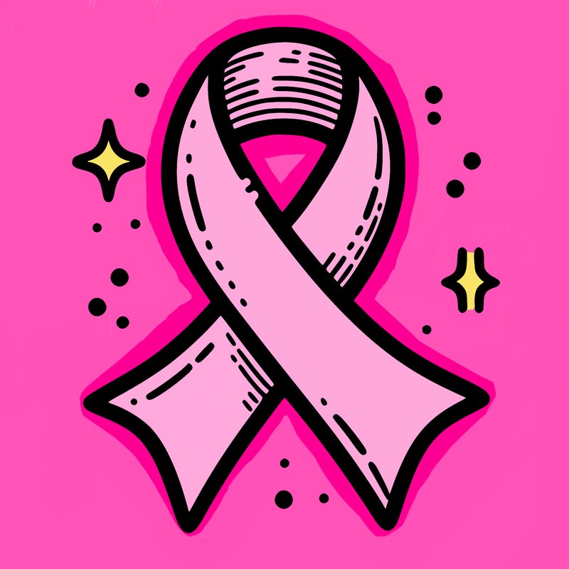 ribbon symbol of national breast cancer awareness month