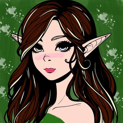 elf girl realistic dark fantasy