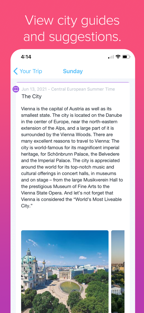 Trip Plans - Vienna city guide and travel suggestions in the Trip Plans app
