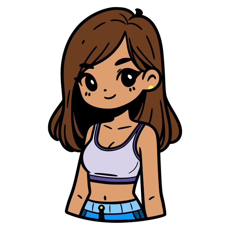 girl with crop top