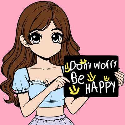 realistic pretty girl holding blank sign