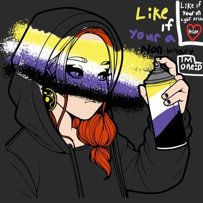 a realistic girl, spray painting