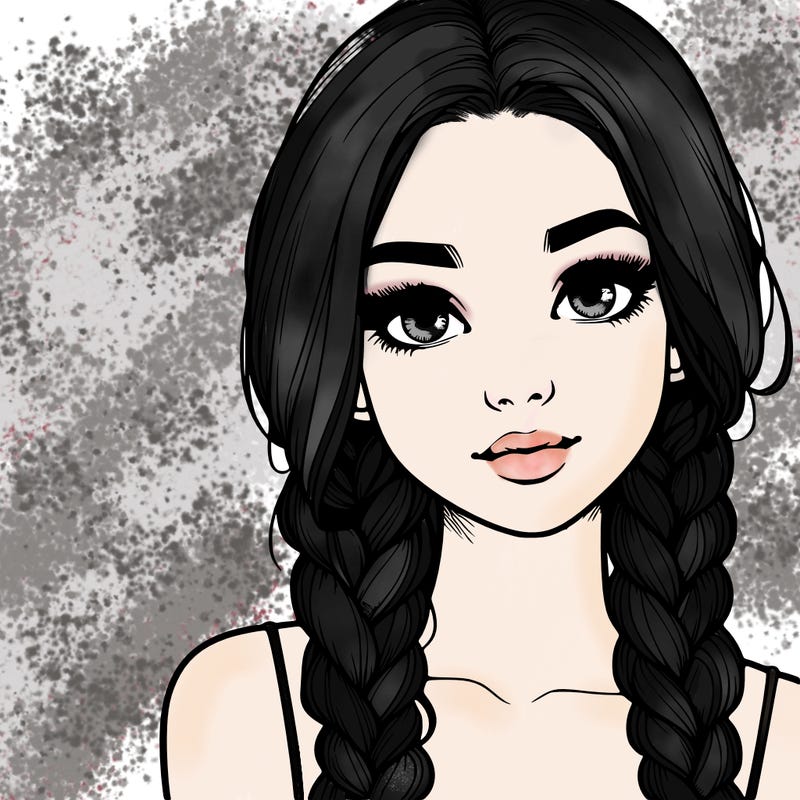 realistic girl with braids