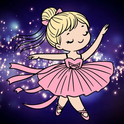 dancing girl in a ballet dress