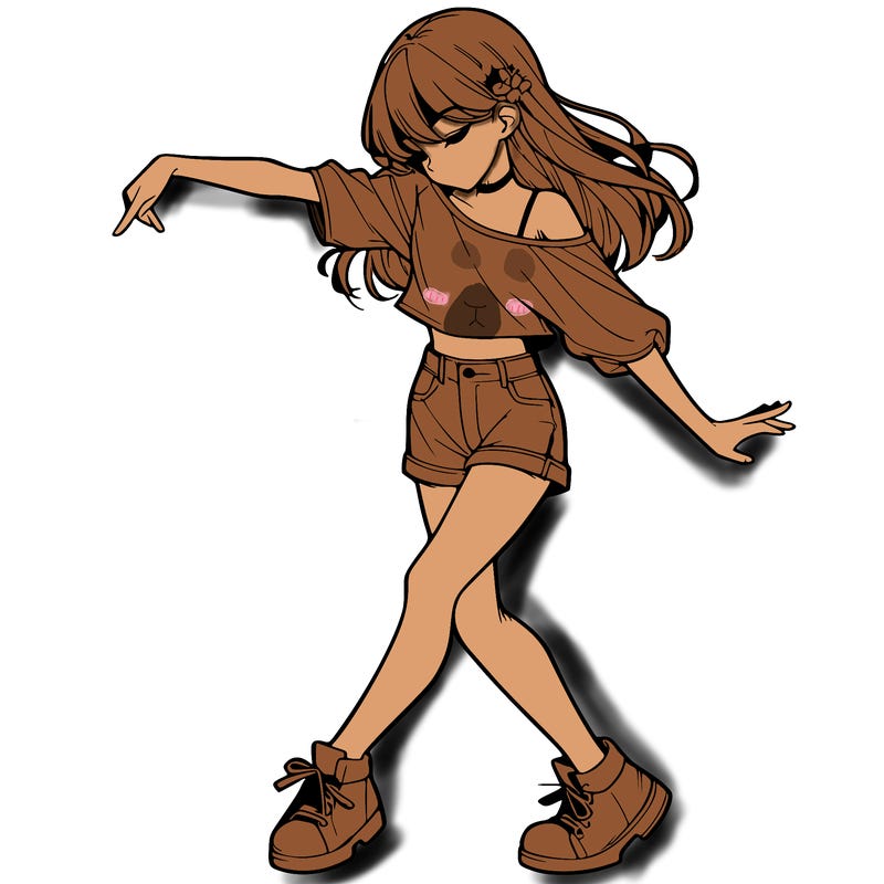realistic girl danceing