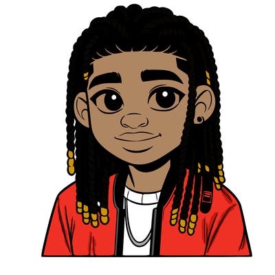 black teenager boy with braids