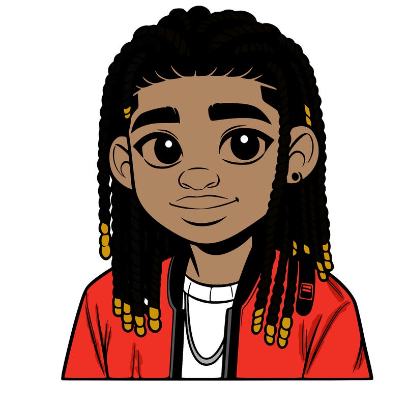 black teenager boy with braids