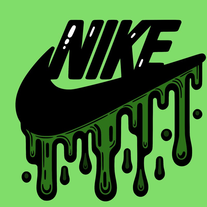 dripping nike logo
