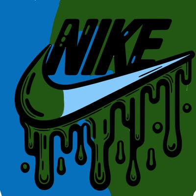 dripping nike logo