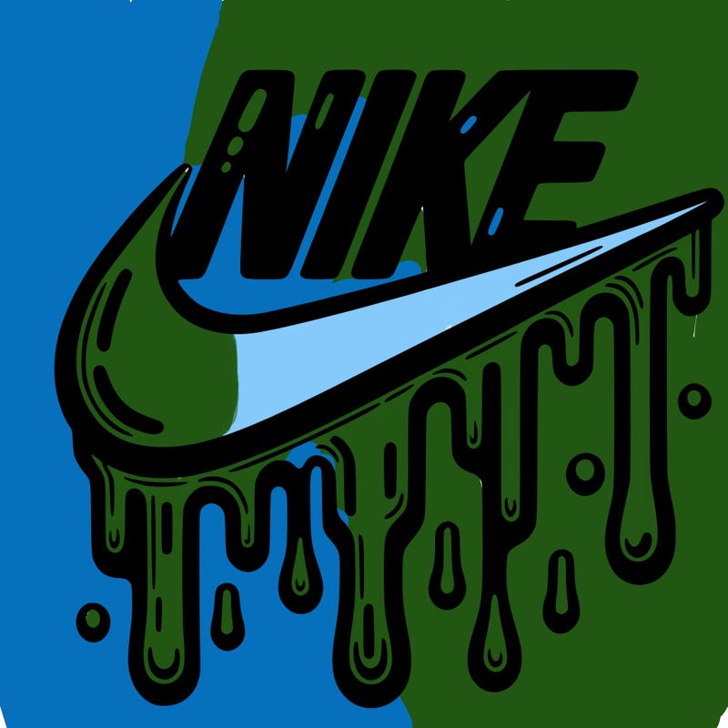 dripping nike logo