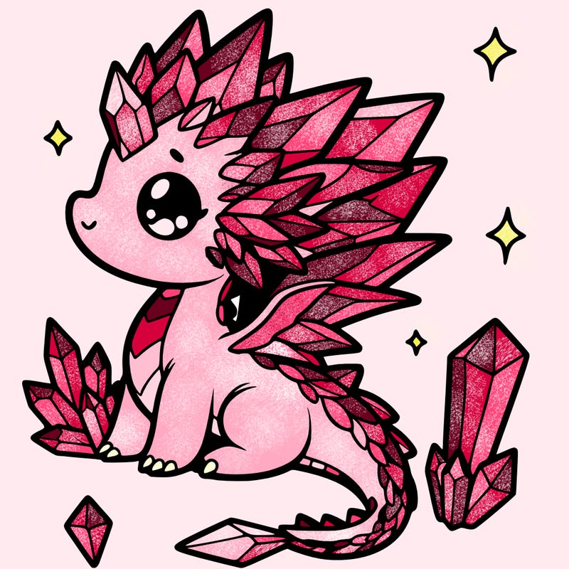 little cute crystal dragon