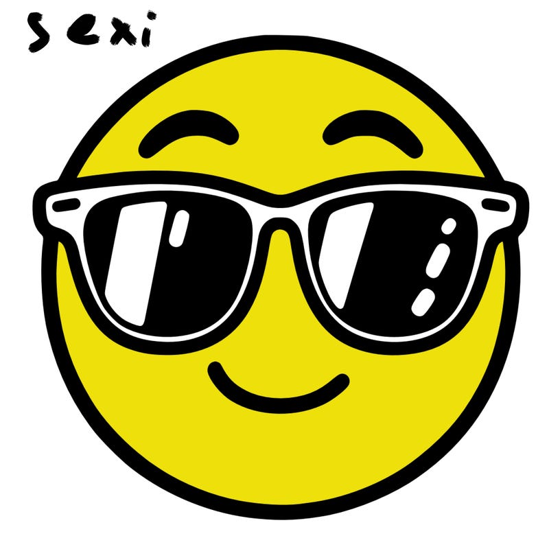 emoji with sunglasses