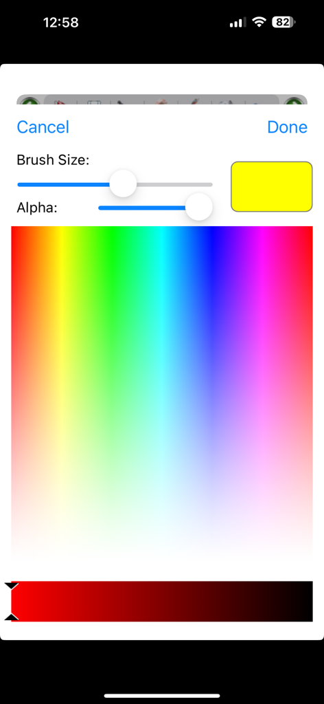 Paint - Interface showing color picker and brush settings in the Paint app