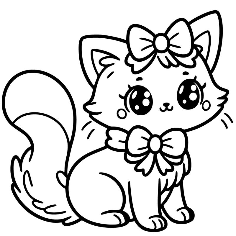 cat with bow