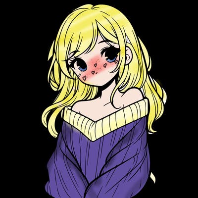 shy pretty girl wearing a sweater that is falling off one shoulder portrait