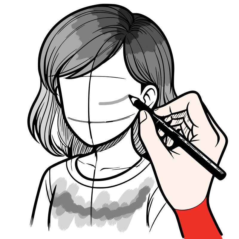 drawing a realistic person