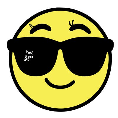 emoji with sunglasses