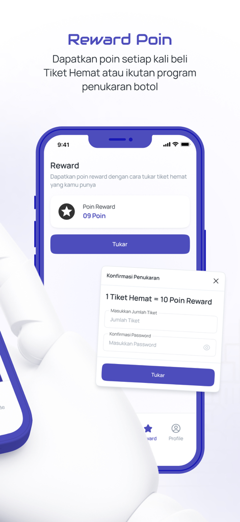 Gobis Suroboyo app reward points interface for bus ticket exchange