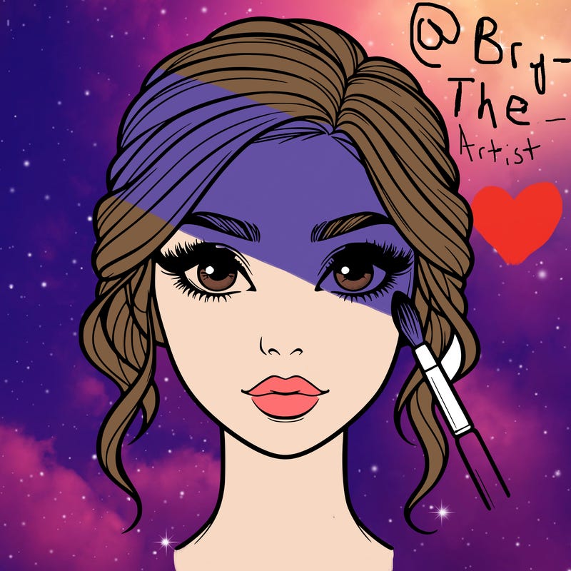 realistic person with makeup