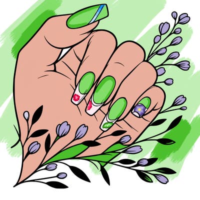 nails with french tip