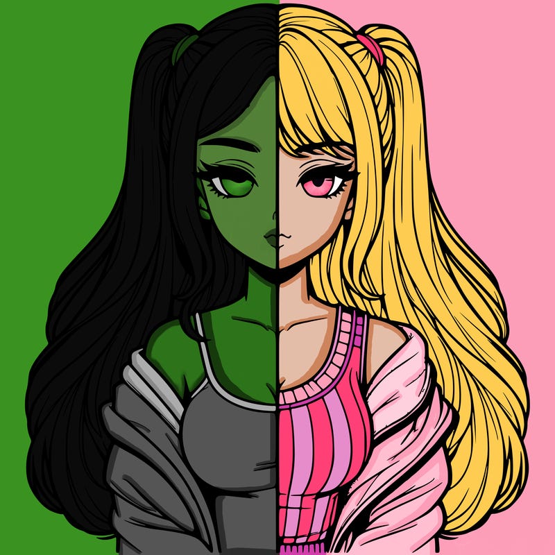 realistic girl split