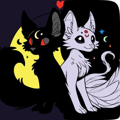 umbreon and espeon hugging