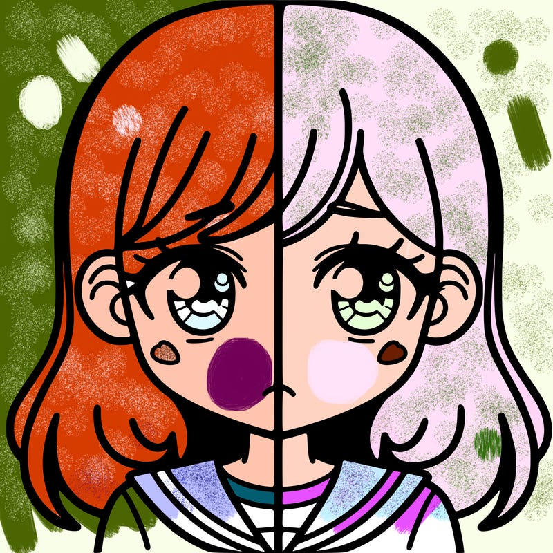 a split of a girl
