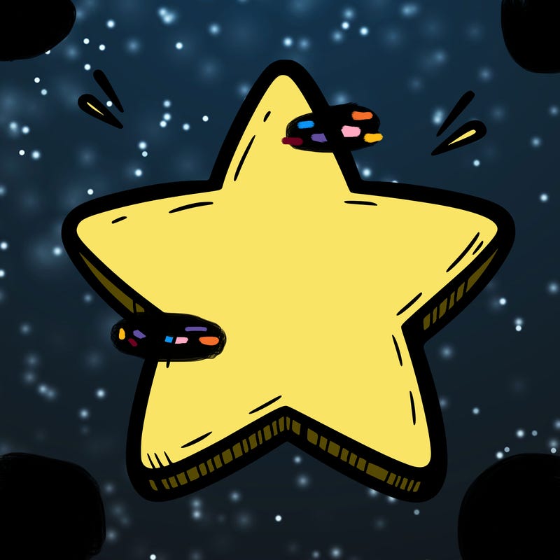 a blank star