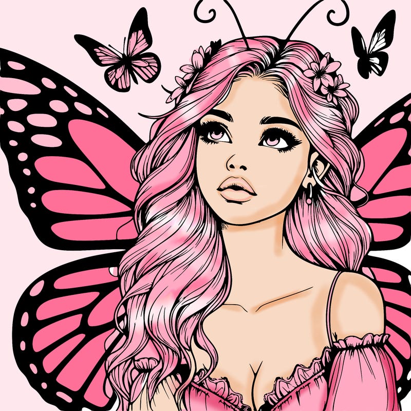 butterfly fairy realistic girl