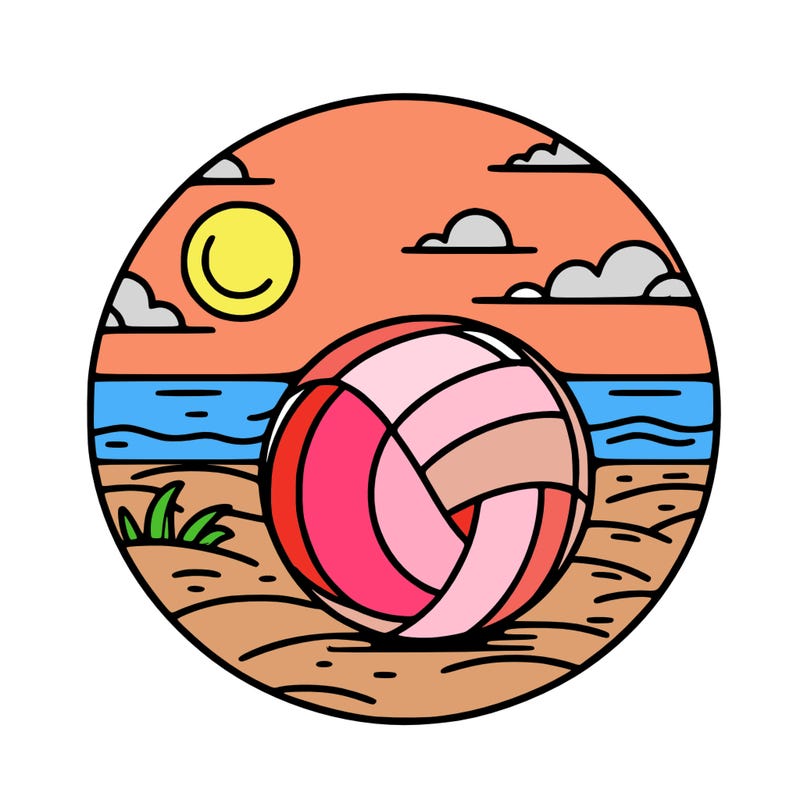 volleyball on a beach