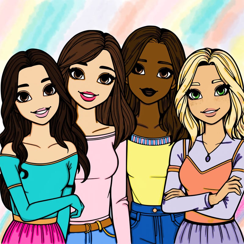 four realistic girl best friends